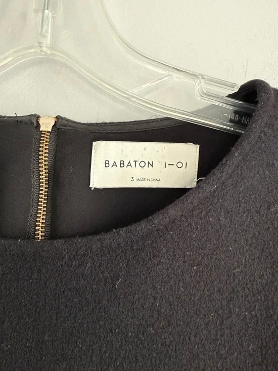 ARITZIA Babaton 1-01 Palermo Wool Cashmere Top Black Oversized Minimalist Blouse - Picture 6 of 11